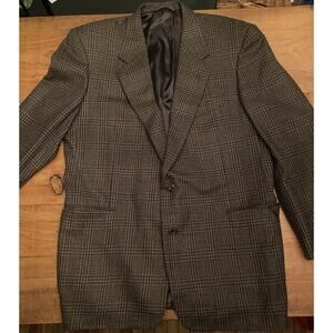 Vintage Hickey Freeman Neiman Marcus Sport Coat 42R Glen Plaid Sport Coat